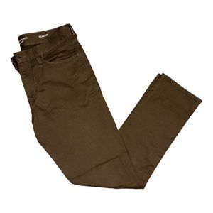 BANANA REPUBLIC Men's Traveler Pant Slim Fit Dark Olive Green 32x32 Stretch EUC